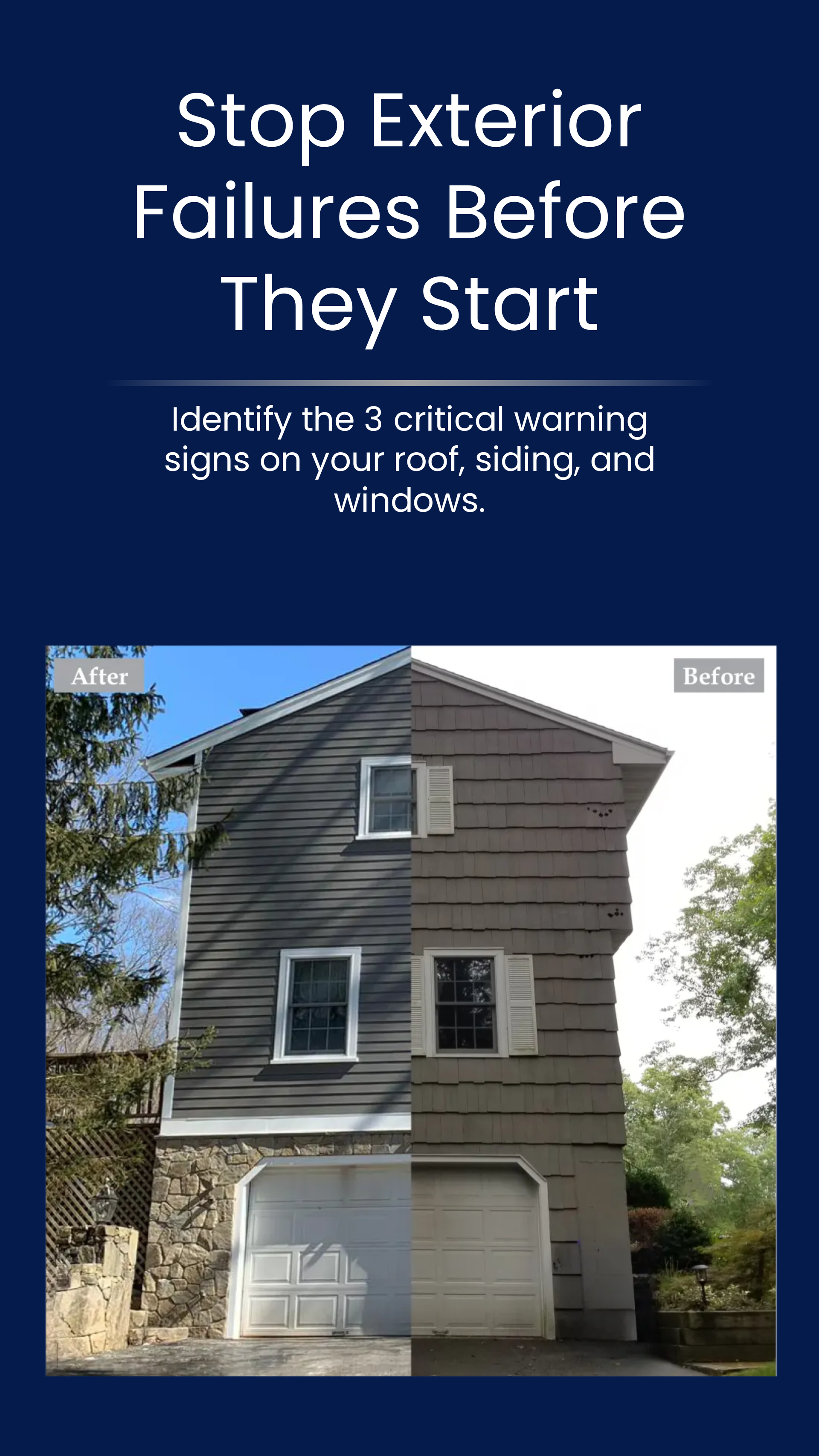Exterior home protection campaign ad - contractor marketing creative for siding, roofing, and exterior repair services