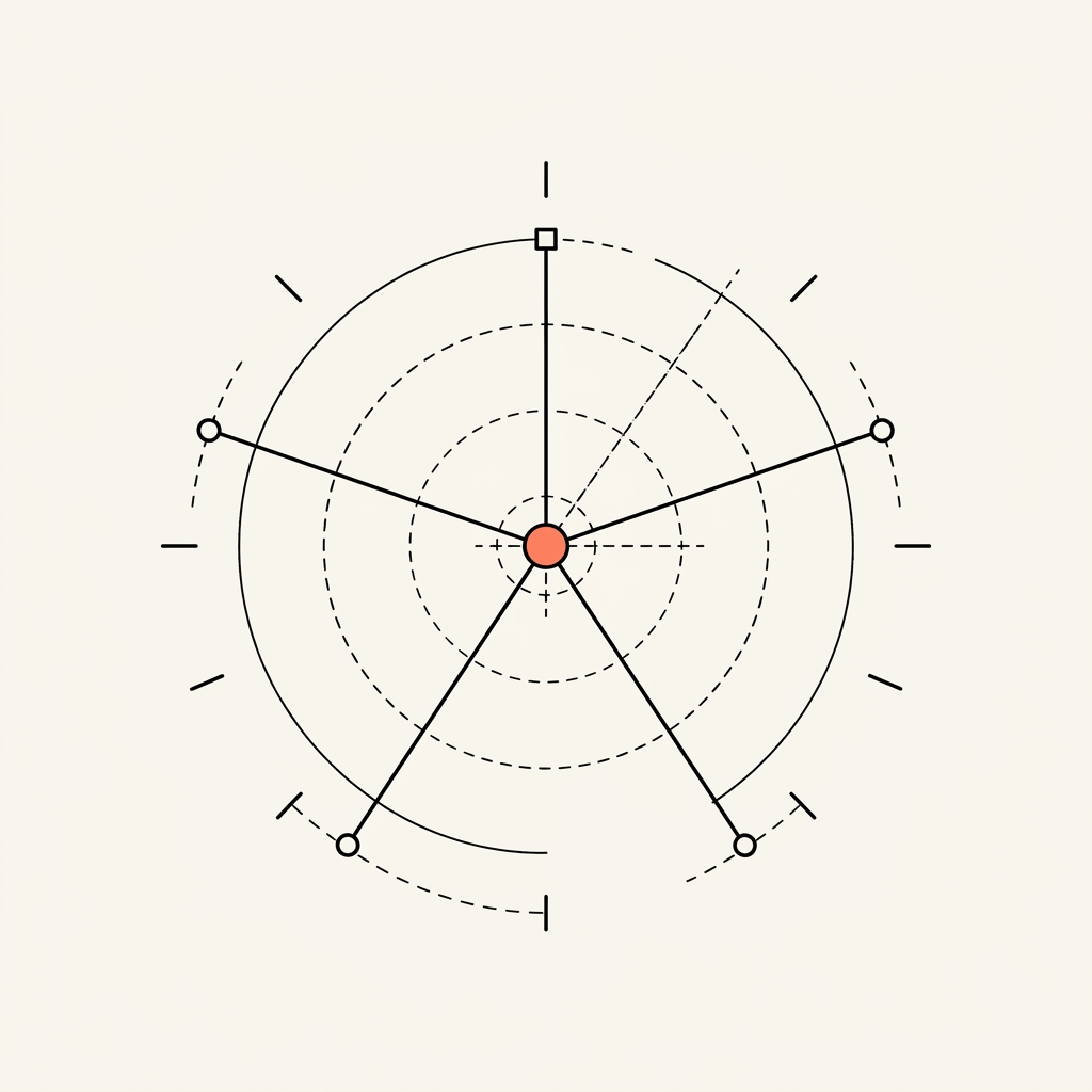 Compass-rose icon representing multi-channel selection