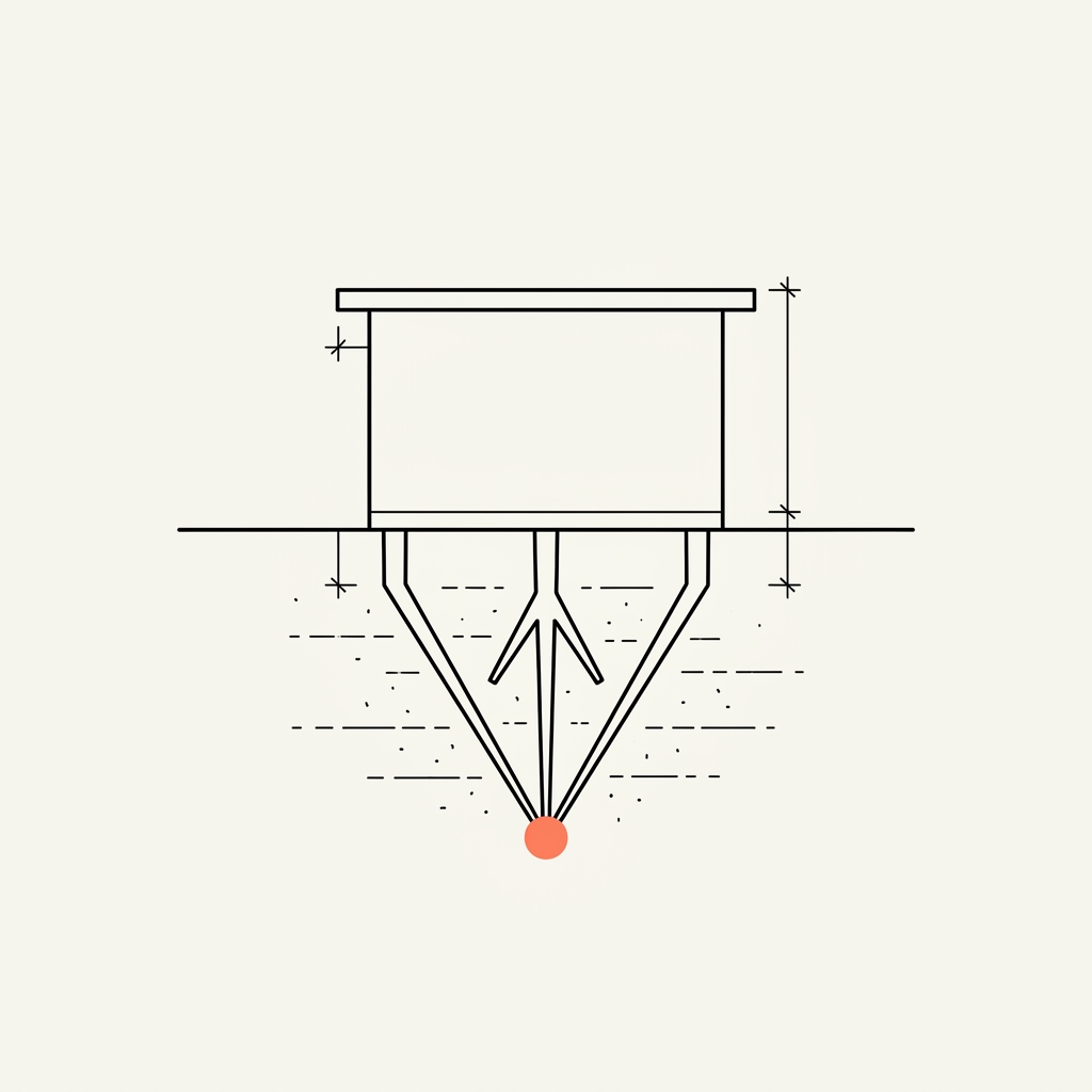 Foundation cross-section icon representing the SEO pillar